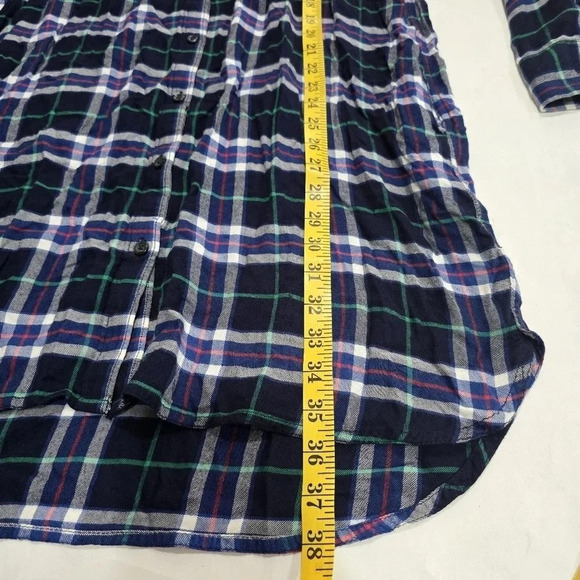 Gap × Pendleton long sleeve shirtdress Blue Plaid check size large - Picture 10 of 11